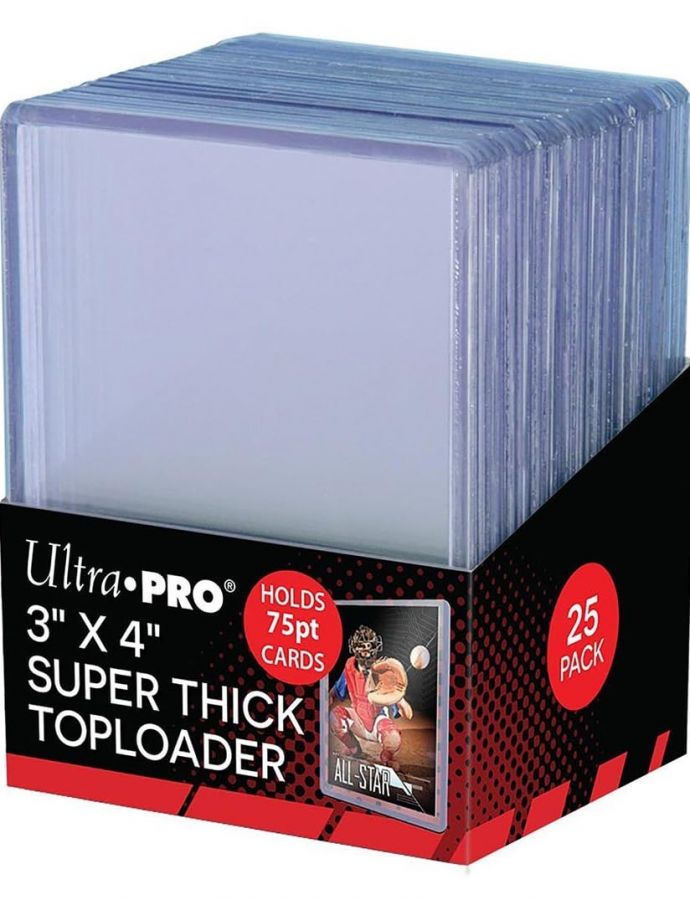 Ultra Pro 3 x 4 Super Thick Baseball Card Toploaders,Polyvinyl Chloride, Holds 75pt Cards (Pack of 25) - Image 2