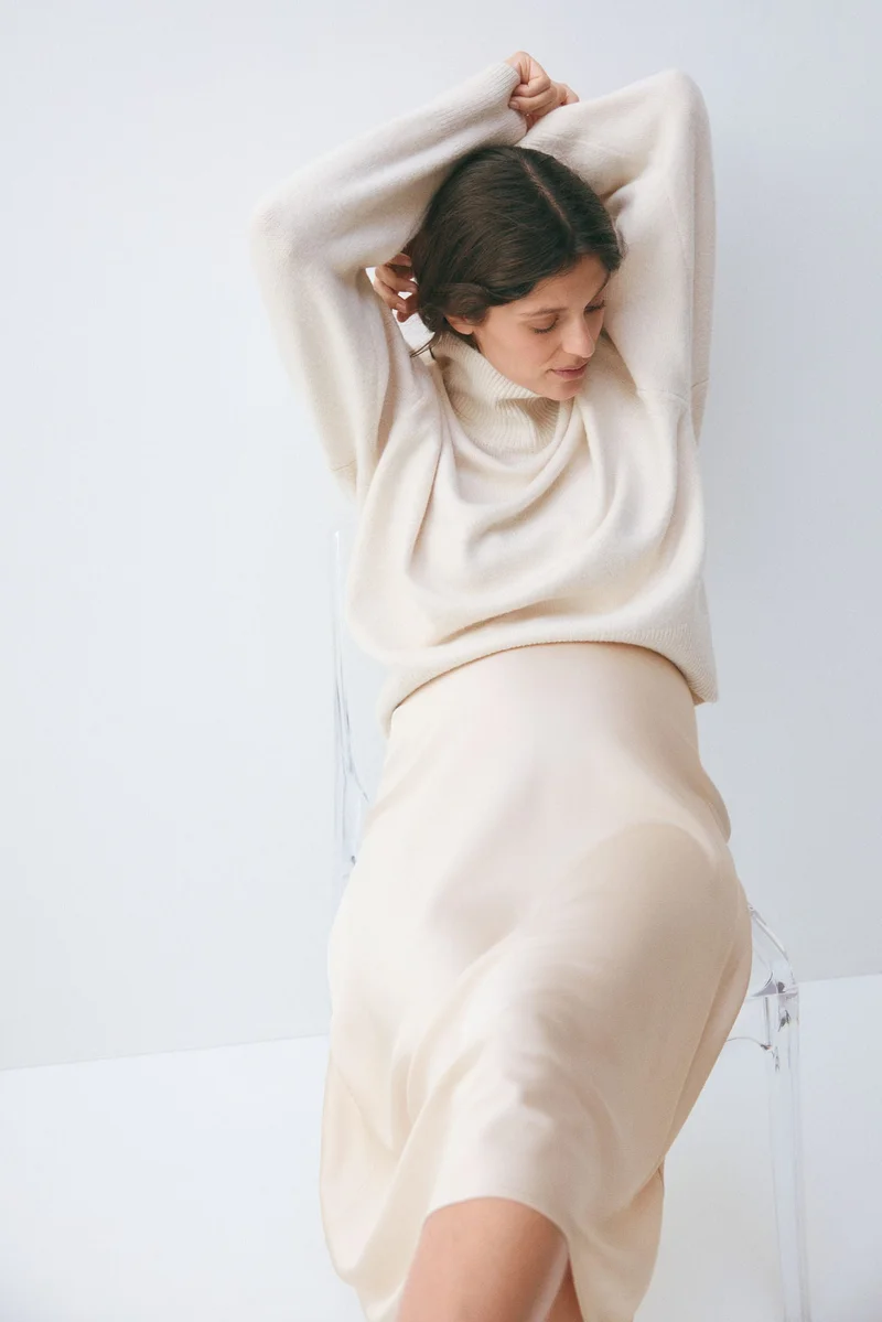 H&M  MAMA Satin slip skirt for Women | Best Price UAE