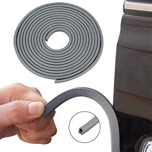 JAINFAM JainFam Car Door Edge Guards U Shape Edge Trim Rubber Seal Protector Rubber Car Door Protector Car Protection Door Edge AntiCollision Rubber Clips 5 MeterGrey for Mahindra SsangYong  - Image 2