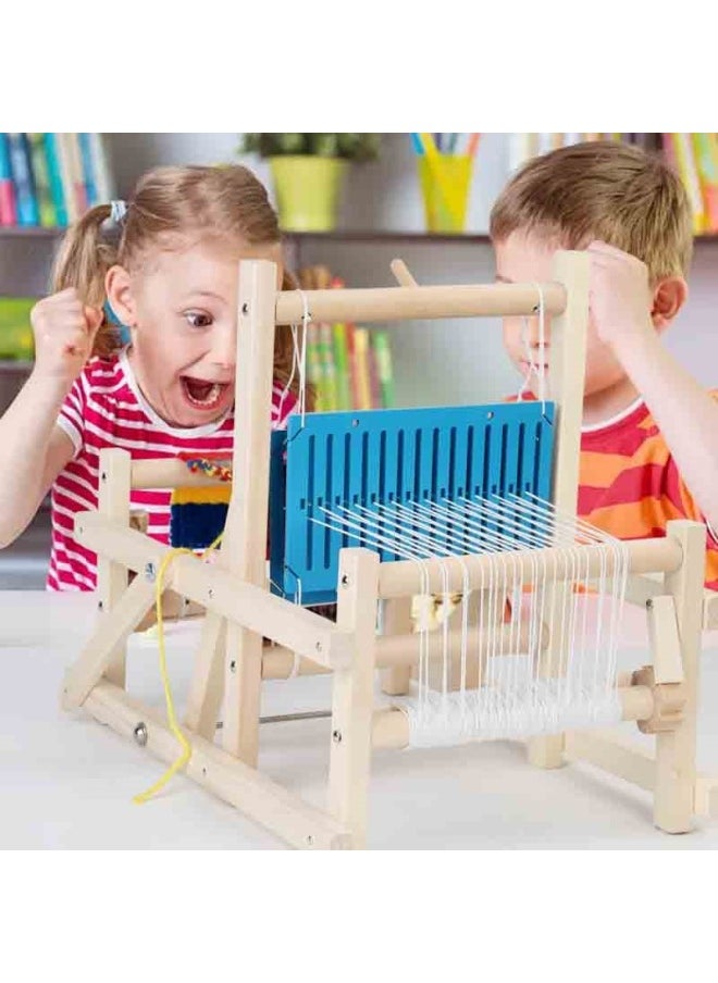 null - Kindergarten Knitting Machine Corner Making Girl Vertical Material Spinning Toy Handmade DIY Children's Loom-Color:12 Groups Of Colored Threads + 1 Warp Thread - Image 1