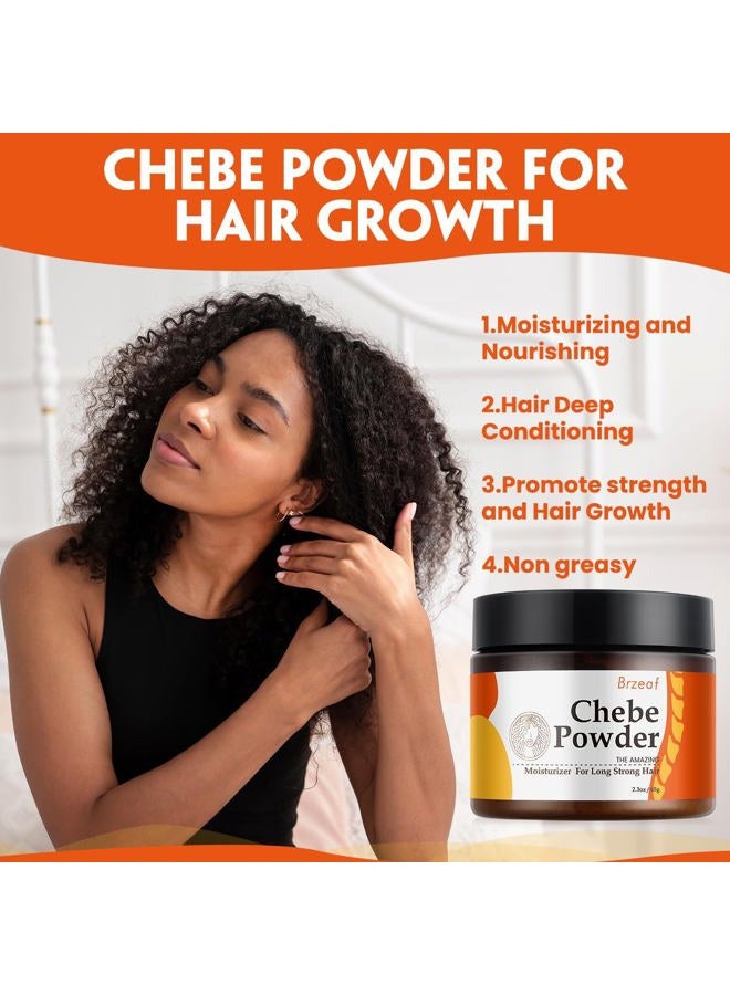 Brzeaf Natural Chebe Powder from Chad(65g), African - Super Moisturizing, Promotes Hair Growth, Deters Breakage for All Hair Types - Image 3