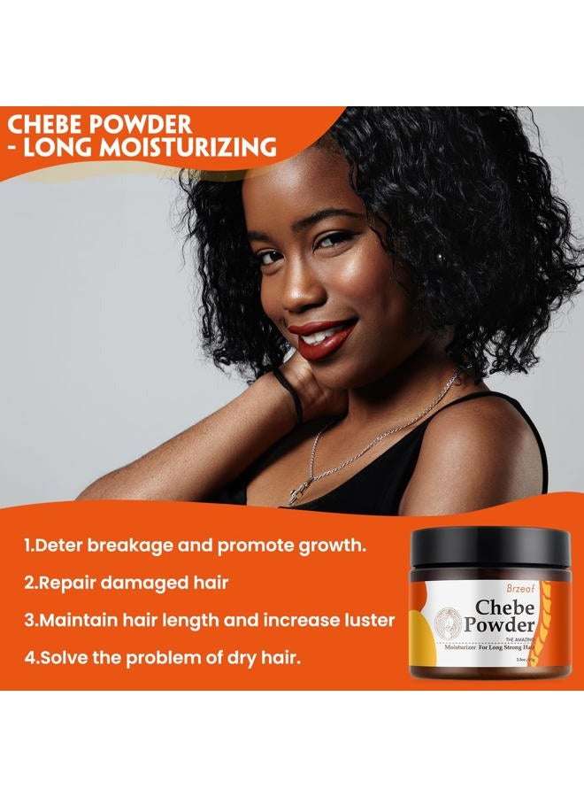 Brzeaf Natural Chebe Powder from Chad(65g), African - Super Moisturizing, Promotes Hair Growth, Deters Breakage for All Hair Types - Image 4