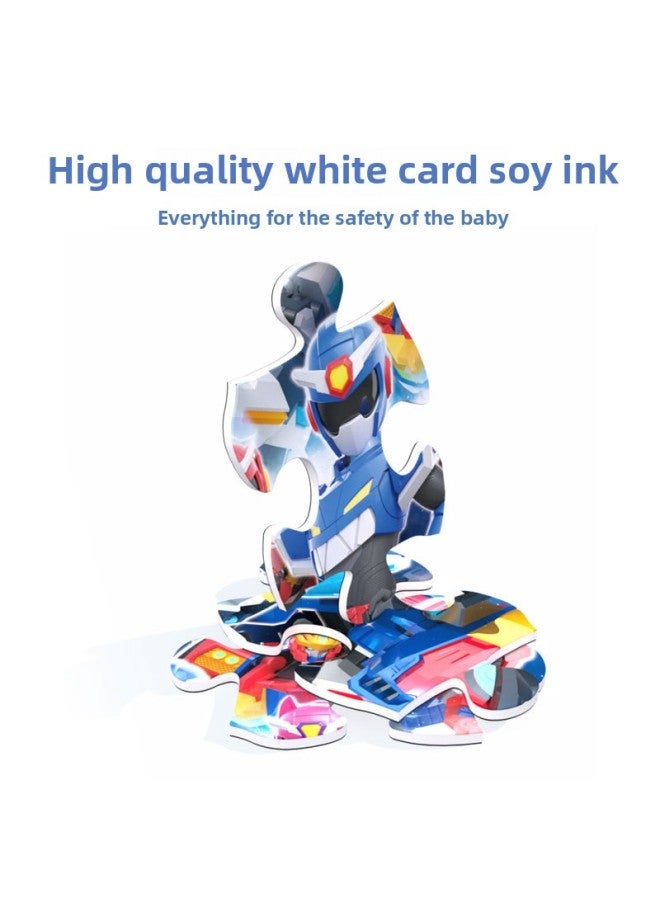 Mini Secret Force Boys Young Children 3 Years Old Yiqi Early Education Toys Three Folding Puzzle Magnetic Quiet Book-Color:Avengers Three-in-one (white Card) 3663 - Image 5