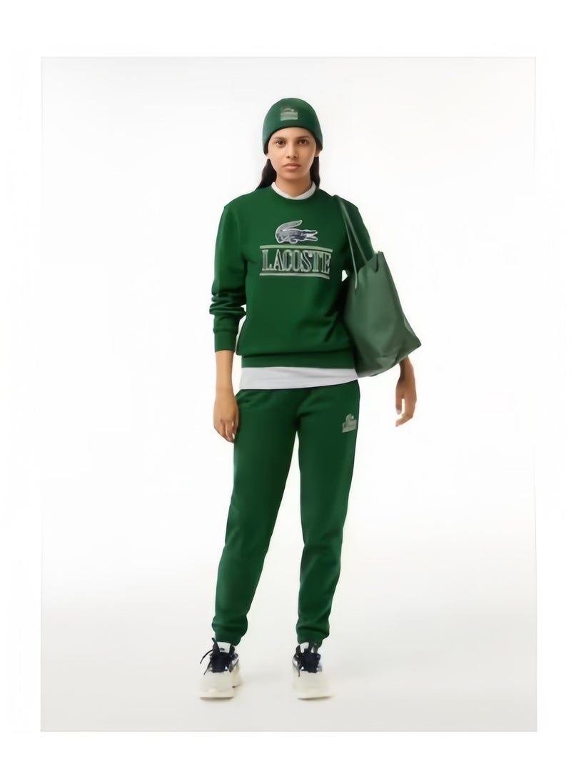 لاكوست مفهوم المرأة L12.12 الموضة متعددة الاستعابات كبيرة السحاب حقيبة اليد حقيبة الكتف حقيبة كبيرة خضراء - Image 2