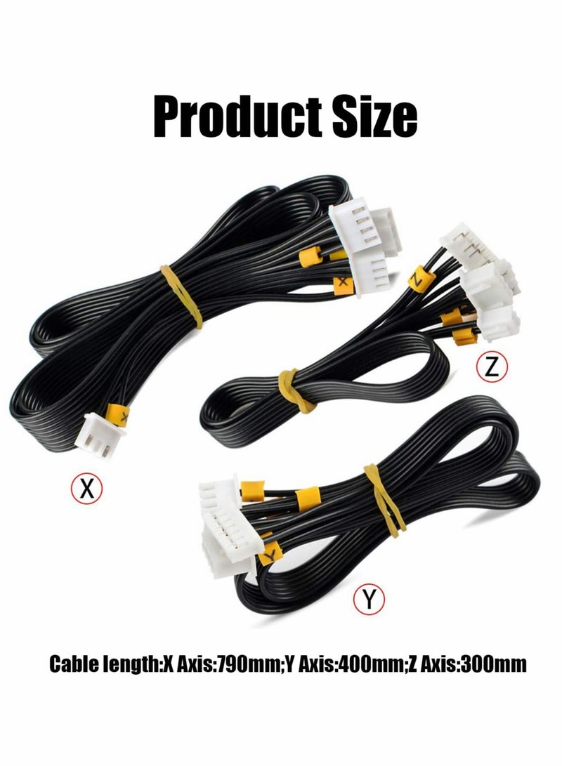 KASTWAVE Stepper Motor Line Limit Switch Set, 3 Pcs X Y Z Axis Stepper Motor Line, Limited Switch and Endstop Cable - Image 2