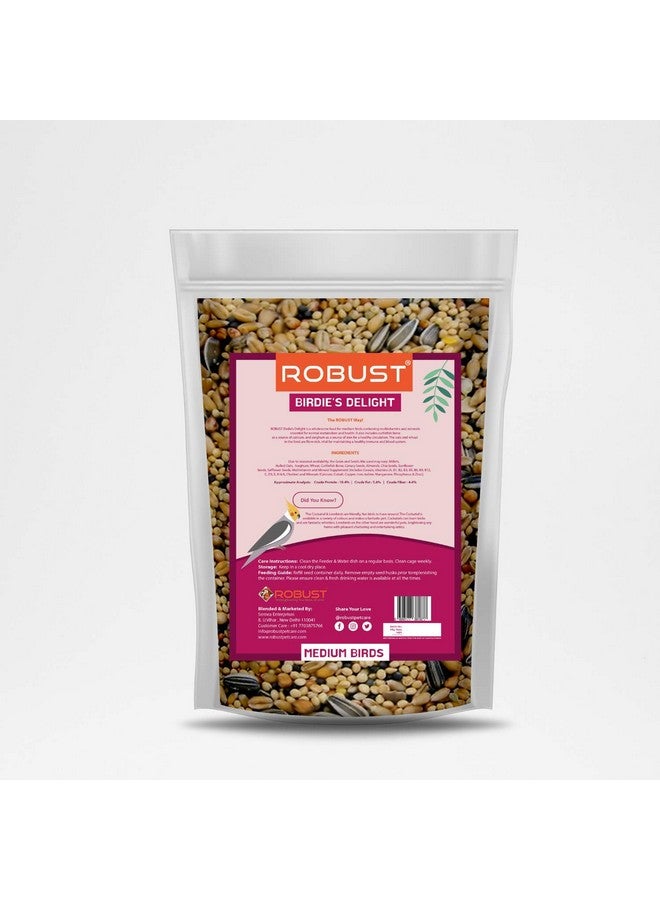 Robust Birdie's Delight | Nutritious Bird Food | for Cockateil & Lovebirds | Medium Birds | 800g Pack - Image 2
