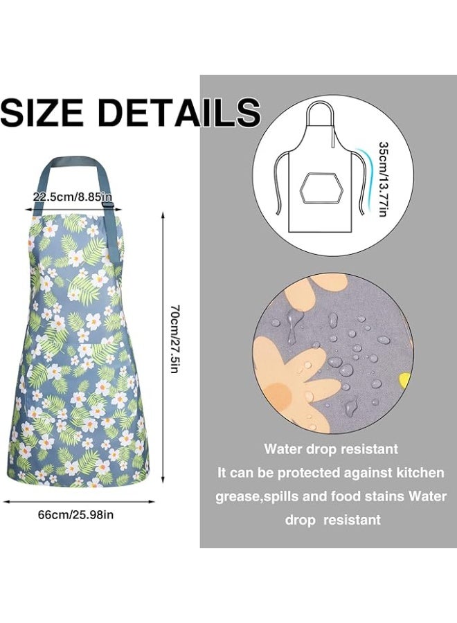 Kitchen Aprons for  3 Pack Adjustable Waterproof Cooking Apron with Pockets, Chef Aprons for Kitchen Baking Gardening BBQ - Image 4