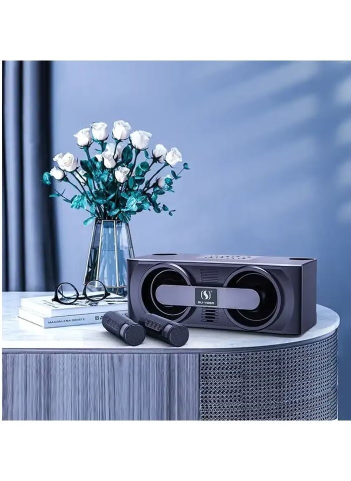 Smart Berry M24 Karaoke Speaker with Bluetooth Wireless Mic – Portable Karaoke System, High-Quality Sound, LED Lights, Perfect for Parties, Home, and Outdoor Fun - Image 4