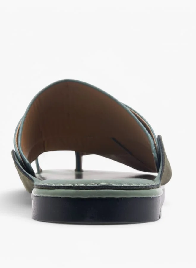Al Waha Men's Textured Slip-On Arabic Sandals