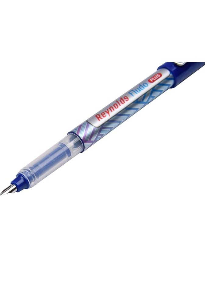 Reynolds Fludo Plus Fountain Pen Stainless Steel Nib Blue Color - Image 2