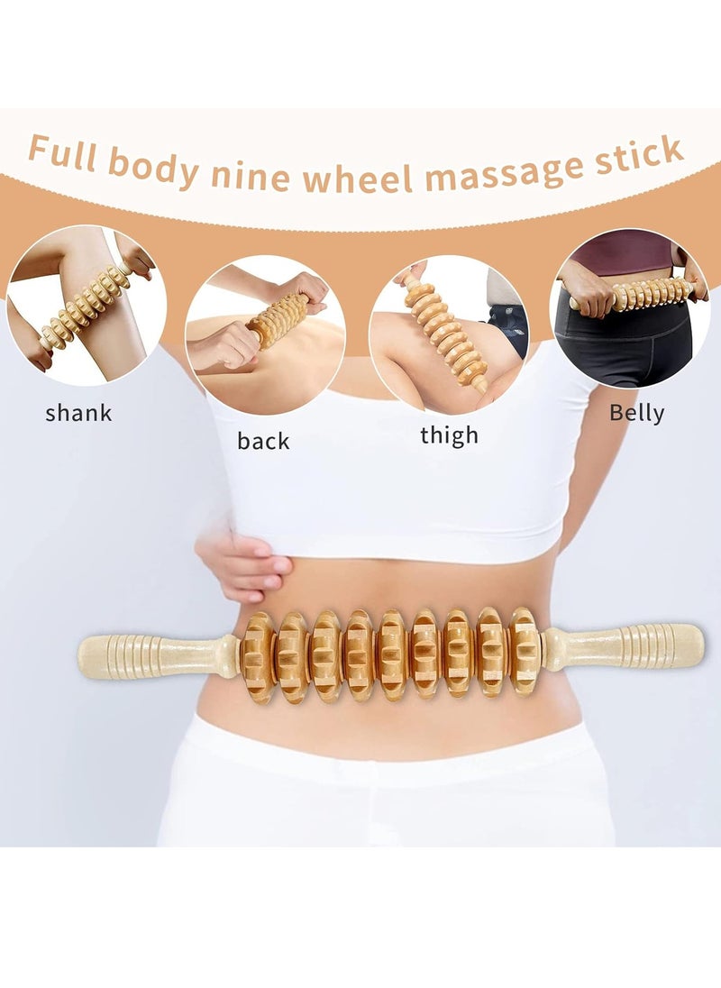 Arabest - 5 in 1 Wood Massage Tools, Professional Maderoterapia Kit Body Sculpting Tools, Wood Massager Roller for Back and Muscle Pain Relief - Image 1
