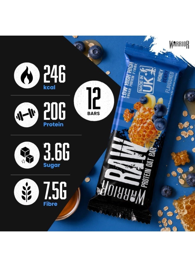 Warrior Raw Protein Flapjack Honey Berry 12 x 75g - Image 3