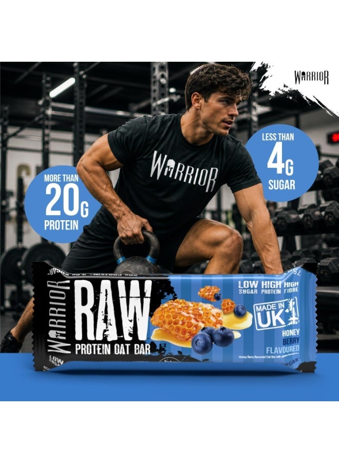 Warrior Raw Protein Flapjack Honey Berry 12 x 75g - Image 4