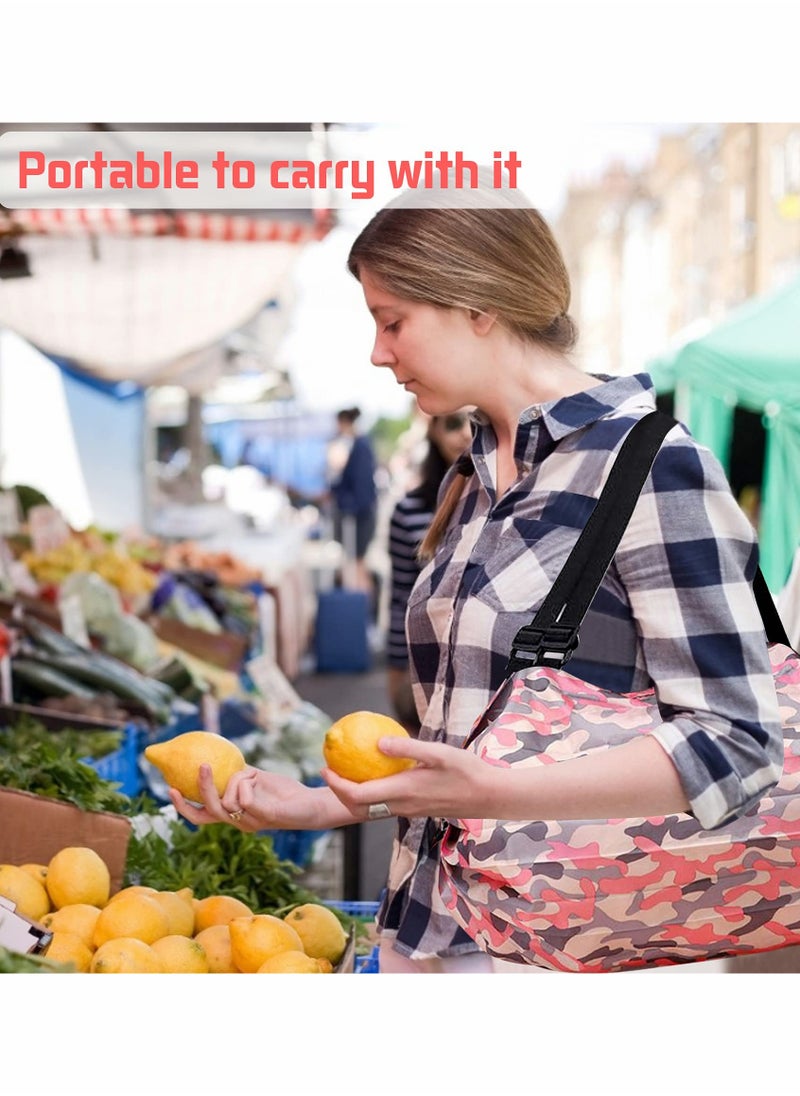 Durable Reusable Grocery Tote Bag with Zipper for Shopping Picnic and Gym Use, Foldable and Spacious Design