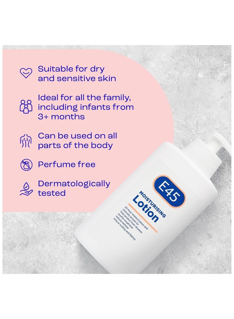 E45 Dermatological Moisturising Body Lotion for Dry Skin, 500ml, 500 ml - Image 3
