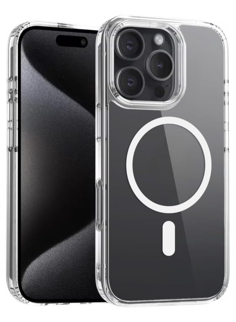 ELTRAZONE Magnetic Crystal Clear Case for iPhone 16 Pro – Ultra-Slim, Shockproof, Scratch-Resistant Protective Case with Strong Magnetic Grip – Transparent iPhone 16 Pro Cover - Image 1