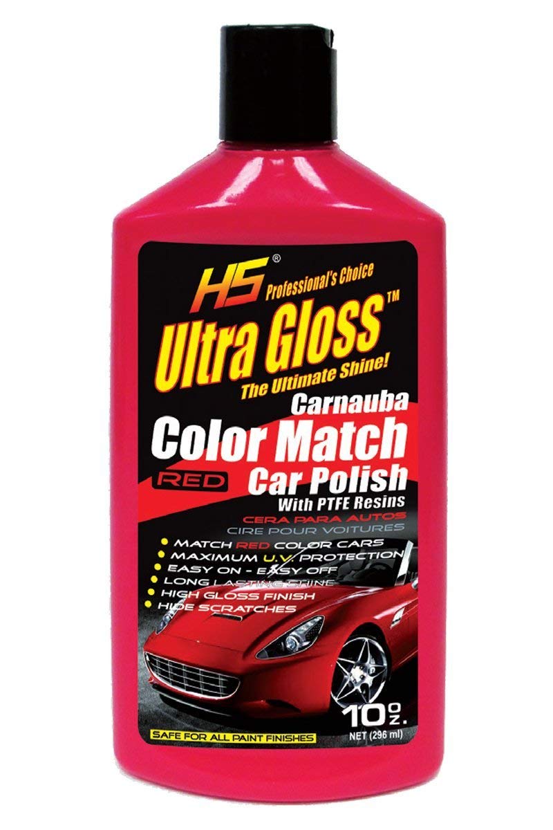 HS UltraGloss Carnauba Red Color Match Car Polish with PTFE results. The Professional Choice. 10 oz. (10 Oz) - Image 1