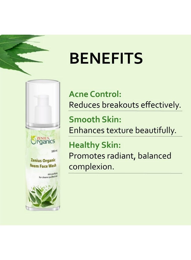 ZENIUS Neem Pimple Control Face Wash| Ayurvedic and Organically Pure| Prevents Pimples |100% Natural Extracts| Suitable for All Skin Types | 200mL - Image 4