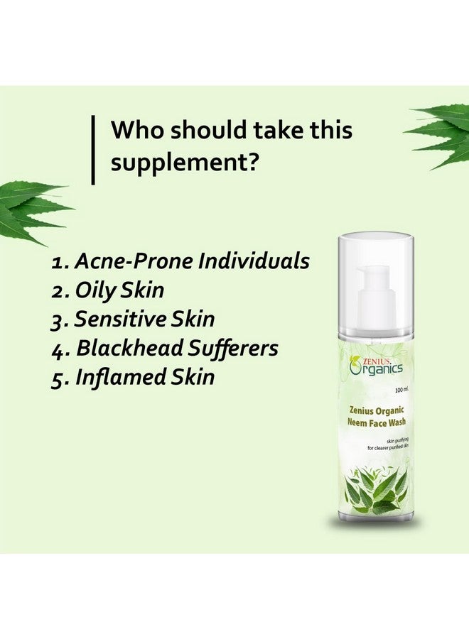 ZENIUS Neem Pimple Control Face Wash| Ayurvedic and Organically Pure| Prevents Pimples |100% Natural Extracts| Suitable for All Skin Types | 200mL - Image 3