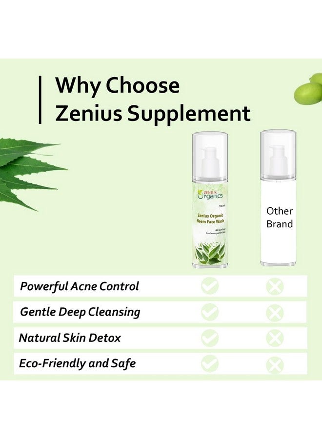 ZENIUS Neem Pimple Control Face Wash| Ayurvedic and Organically Pure| Prevents Pimples |100% Natural Extracts| Suitable for All Skin Types | 200mL - Image 5