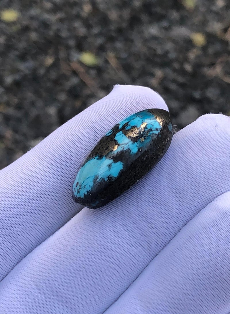 HADIGEMS December Birthstone - Natural Turquoise with Pyrite inclusions - 50ct - Image 3