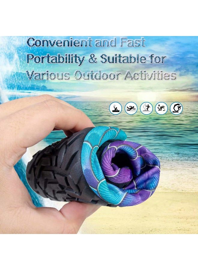 YALOX Water Shoes Women's Men's Outdoor Beach Swimming Aqua Socks Quick-Dry Barefoot Shoes Surfing Yoga Pool Exercise(YL-Blue/Green,38/39EU), Multicolor, 7.5-8.5 Women/6-7 Men - Image 5