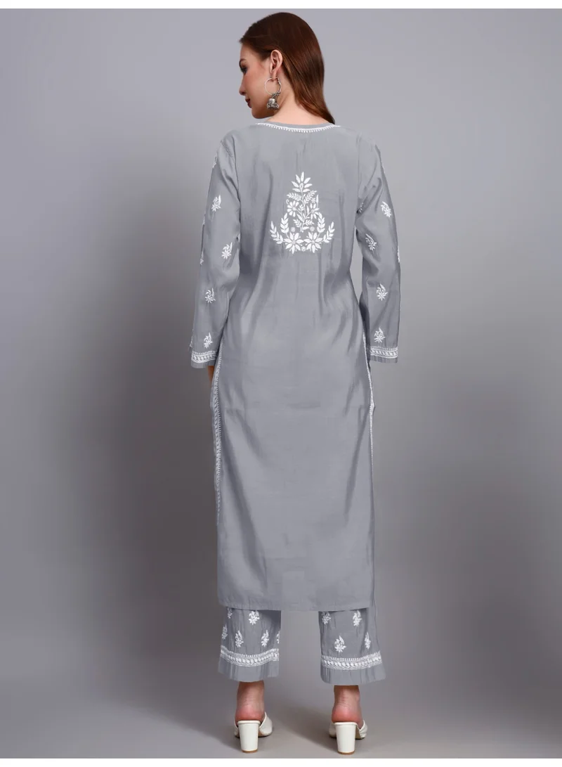 الايا مجموعة كورتا تشيكانكاري تشاندري المطرزة يدويًا-AL4089KS