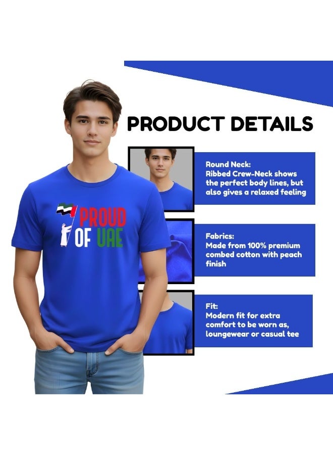 PRINTSHOP4ME UAE Pride Theme Men's T-Shirt | Cotton Fabric | Round Neck | Short Sleeve | Regular Fit | Casual Outfit | Event Wear | Ideal For Outdoor Travel Use - Image 4