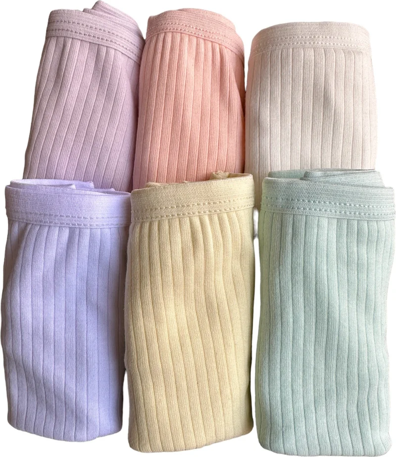 دونديزا Passion Pastel Colored Corduroy Girls Boxer Briefs 6-Pack