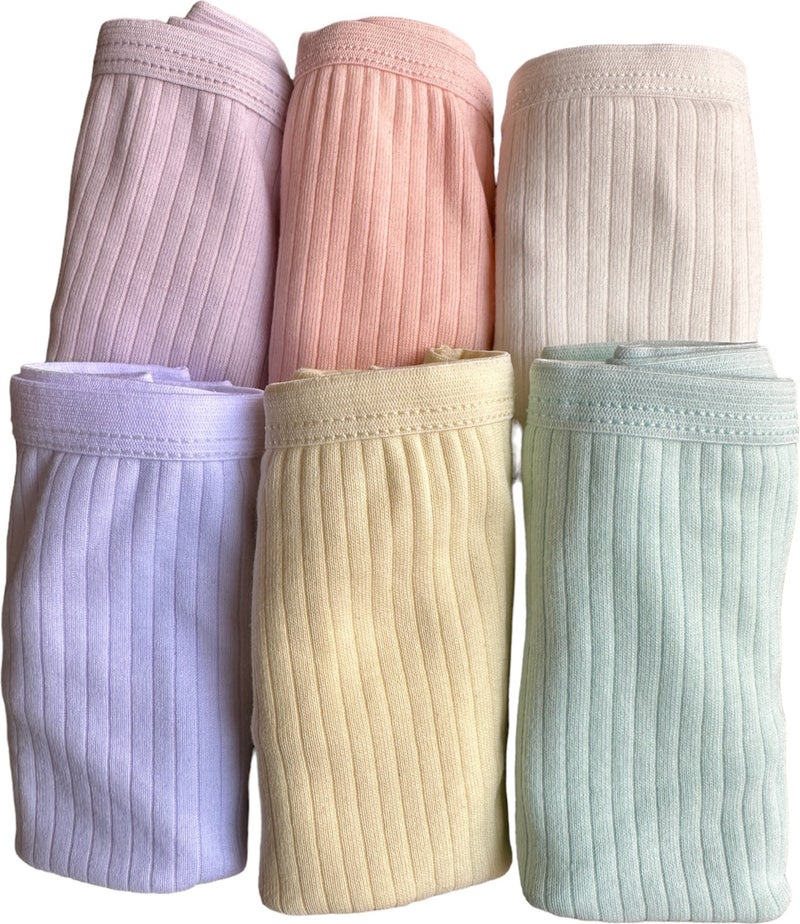 Dondeza Passion Pastel Colored Corduroy Girls Boxer Briefs 6-Pack  - Image 4