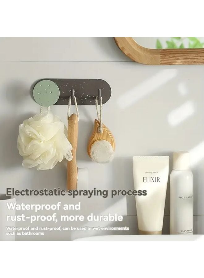 خطافات لاصقة ثنائية الخطاف شديدة التحمل بالأبيض والأسود لا تحتاج إلى حفر تثبيت قوي - Image 3