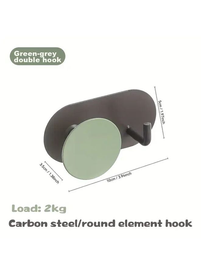 خطافات لاصقة ثنائية الخطاف شديدة التحمل بالأبيض والأسود لا تحتاج إلى حفر تثبيت قوي - Image 4