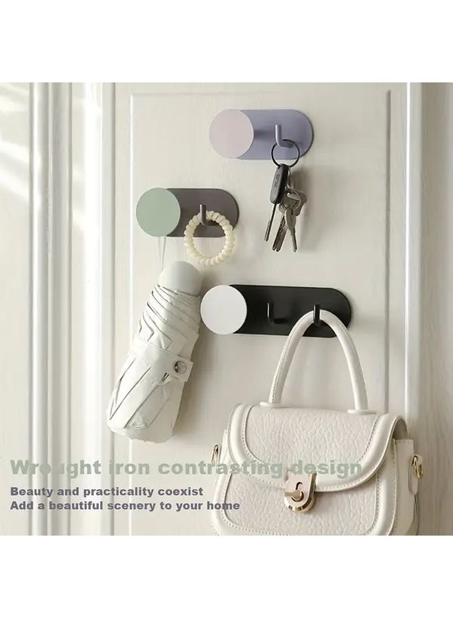 خطافات لاصقة ثنائية الخطاف شديدة التحمل بالأبيض والأسود لا تحتاج إلى حفر تثبيت قوي - Image 5