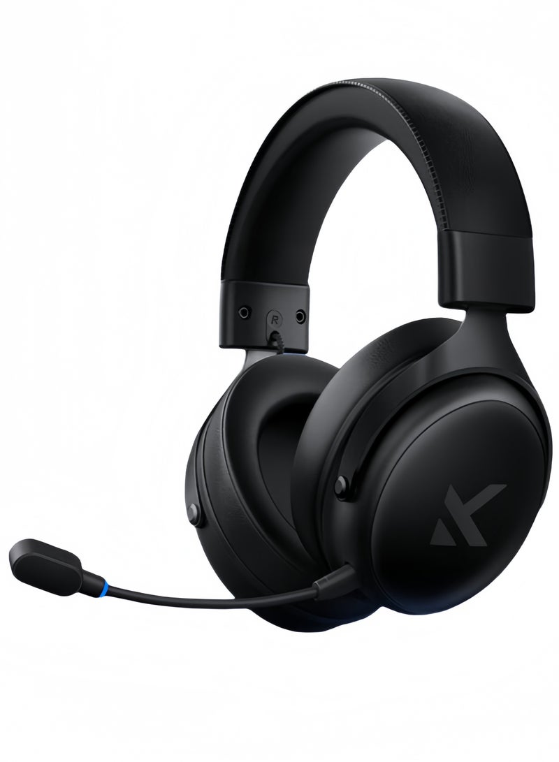 مكشوزي سماعة ألعاب لاسلكية V9 Pro، صوت محيطي 7.1 لأجهزة PS5 وPS4 وسماعات رأس Switch للألعاب، سماعة ألعاب ثلاثية الأوضاع، ميكروفون عازل للضوضاء، بطارية تدوم 250 ساعة، خفيفة الوزن - Image 1