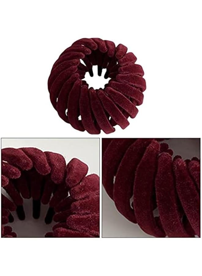 Birds Nest Hair Clips - Velvet Ponytail Holder Hair Claw Clamps | Bird's Nest Plate Hairpin Hair | Lazy Bird's Nest Plate Hairpin | Hair Styling Tools For Girls Women Friends Sisters To Make Ponytai - Image 4