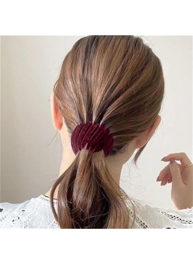 Birds Nest Hair Clips - Velvet Ponytail Holder Hair Claw Clamps | Bird's Nest Plate Hairpin Hair | Lazy Bird's Nest Plate Hairpin | Hair Styling Tools For Girls Women Friends Sisters To Make Ponytai - Image 2