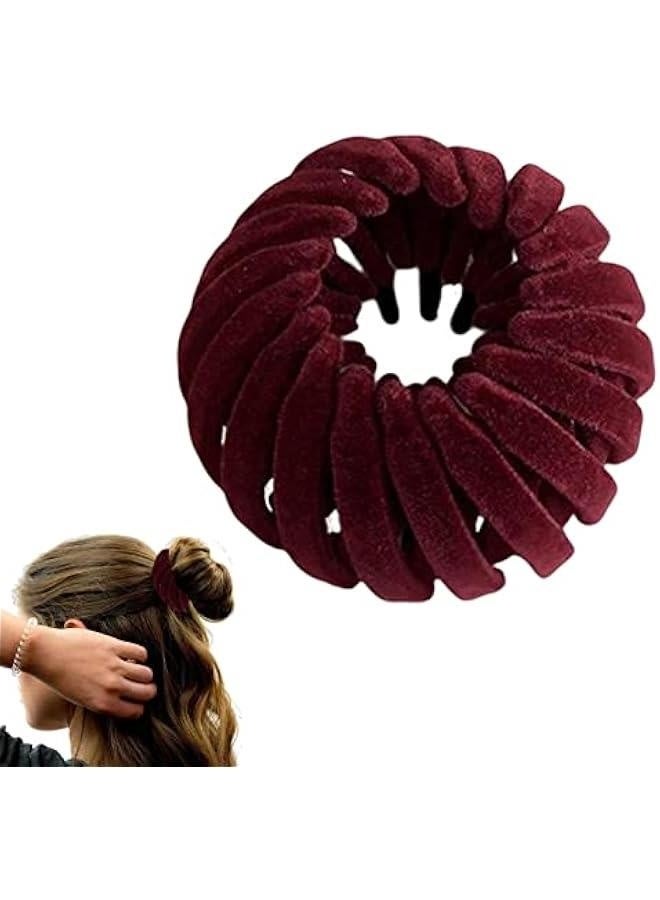 Birds Nest Hair Clips - Velvet Ponytail Holder Hair Claw Clamps | Bird's Nest Plate Hairpin Hair | Lazy Bird's Nest Plate Hairpin | Hair Styling Tools For Girls Women Friends Sisters To Make Ponytai - Image 5