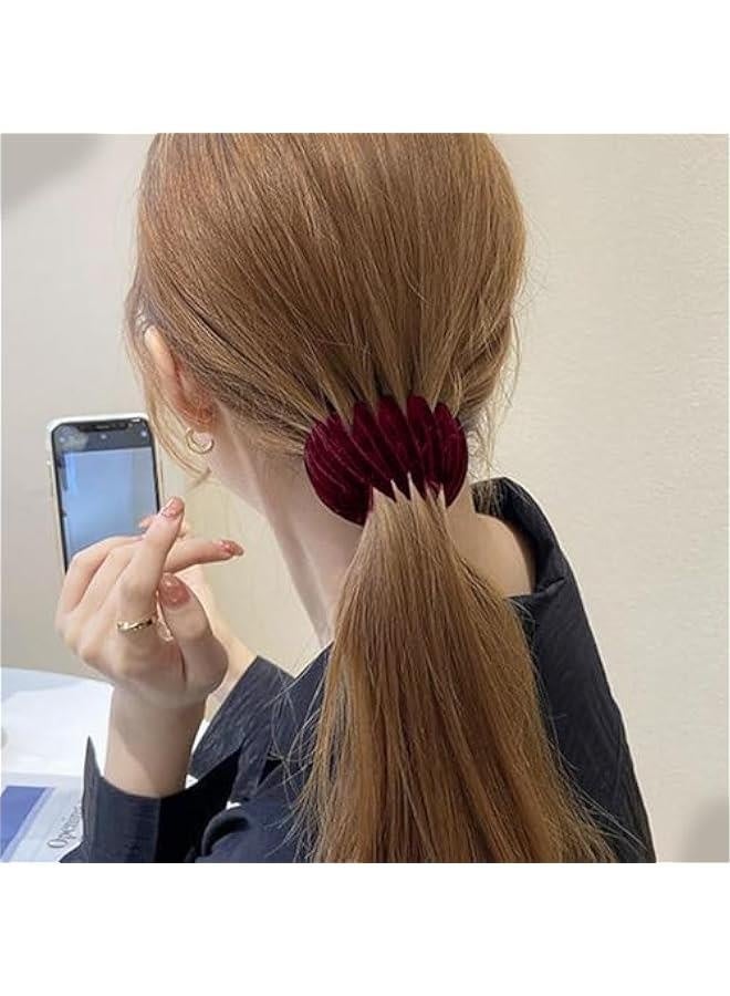 Birds Nest Hair Clips - Velvet Ponytail Holder Hair Claw Clamps | Bird's Nest Plate Hairpin Hair | Lazy Bird's Nest Plate Hairpin | Hair Styling Tools For Girls Women Friends Sisters To Make Ponytai - Image 3