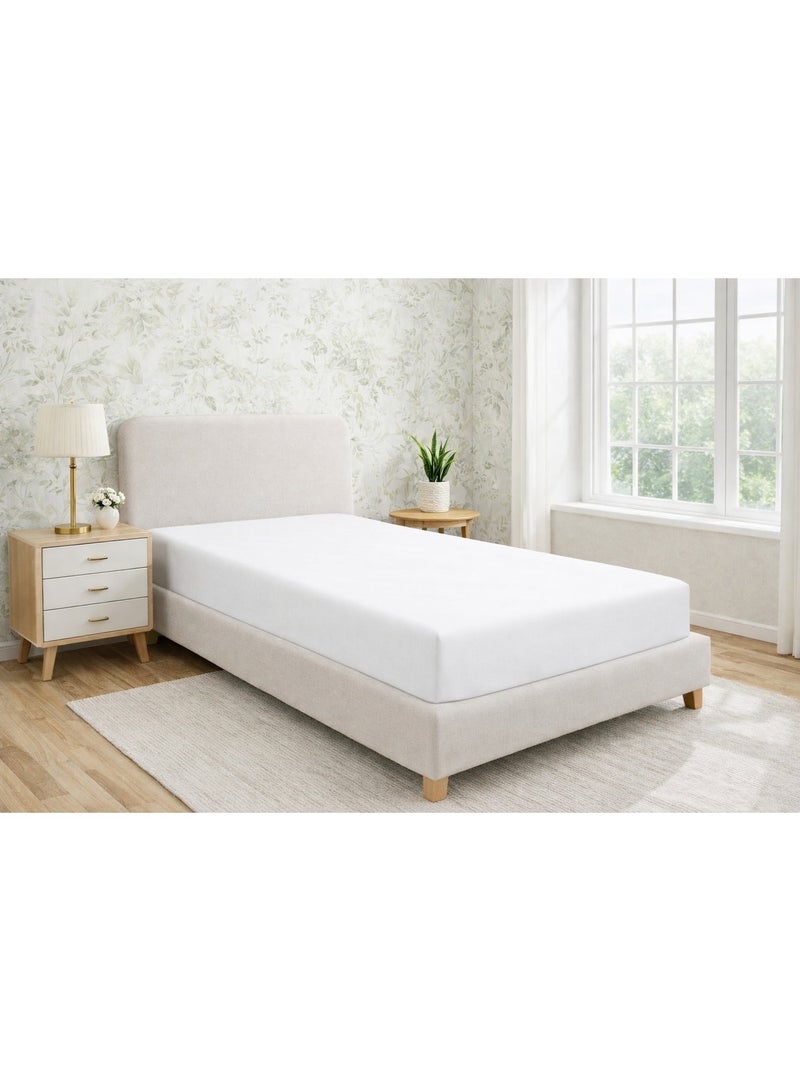 Bliss Casa 100% Combed Cotton Percale Fitted Sheet – Breathable, Soft & Crisp Premium Bedding - Image 1