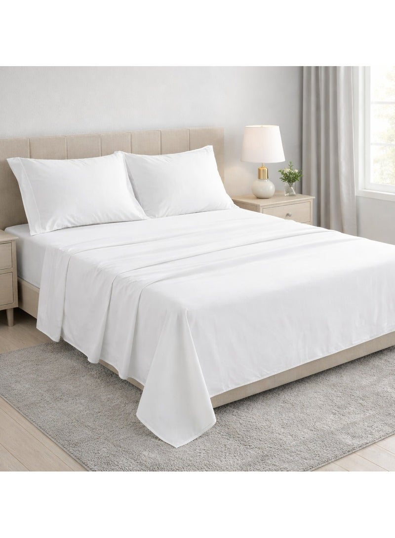 Bliss Casa 100% Combed Cotton Percale Fitted Sheet – Breathable, Soft & Crisp Premium Bedding - Image 4