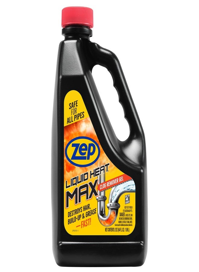 Zep Liquid Heat Max Clog Remover Gel - Destroys Hair, Build-Up & Grease - 64 oz. - Image 1