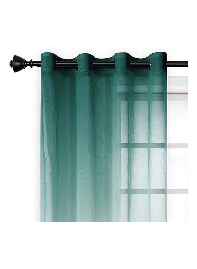 INTEX ‎ Luxury Voile Gradient Colours Curtains With Steel Grommets 1 Piece  - Image 2
