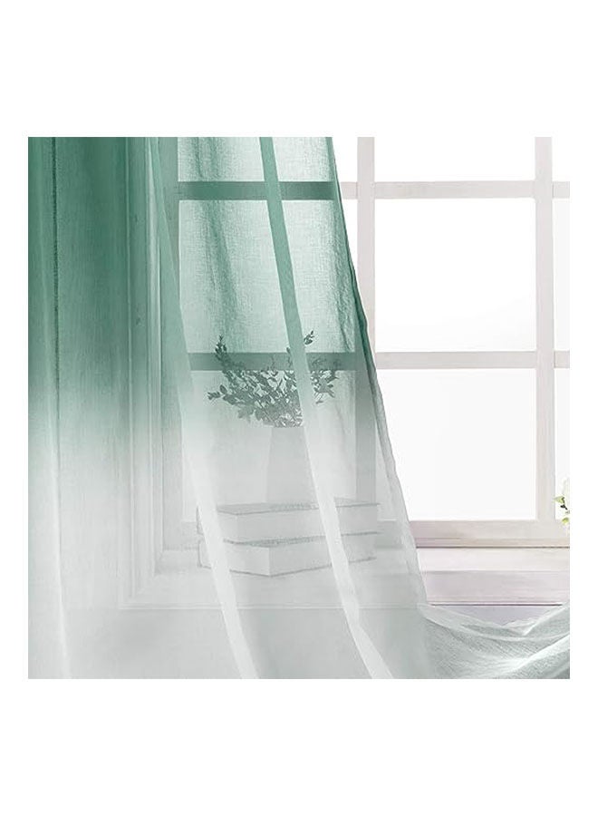 INTEX ‎ Luxury Voile Gradient Colours Curtains With Steel Grommets 1 Piece  - Image 3