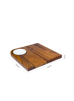 Wooden Brown Serving Board with 1 Ceramic White Dip Bowl - pzsku/Z21F69DE1F8259B87762EZ/45/_/1689854566/629c5338-4594-4f4a-875e-ee27fd4e9ebc