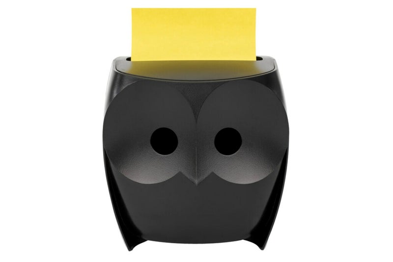 Post It Post-it Owl Note Dispenser, Includes 1 Pad of Post-it 3 in X 3 in Super Sticky Dispenser Pop-up Notes, 45 Sheets (OWL-330-BK) - Image 1