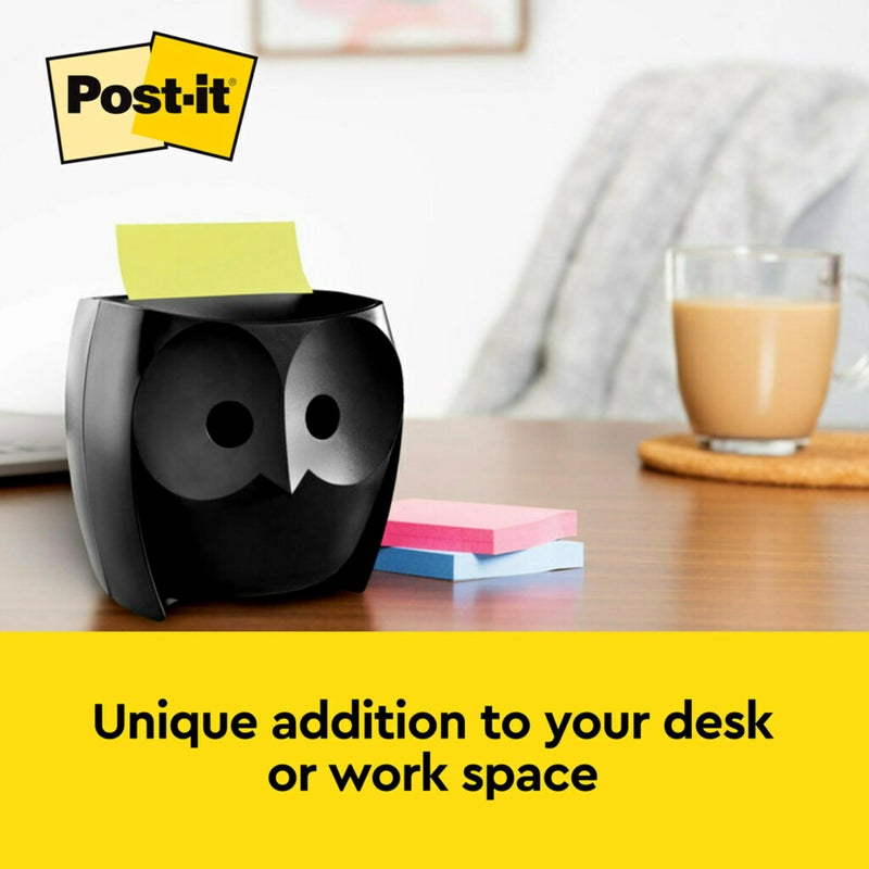 Post It Post-it Owl Note Dispenser, Includes 1 Pad of Post-it 3 in X 3 in Super Sticky Dispenser Pop-up Notes, 45 Sheets (OWL-330-BK) - Image 5