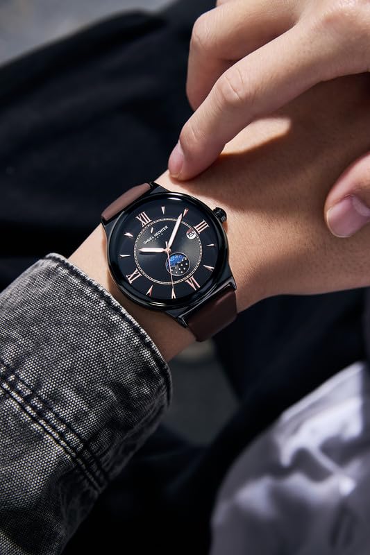 Daniel Hechter Paris Round Dial Watch for Men with Roman Indices, Stylish Silicone Strap, Water Resistant & Quartz Movement - Image 2
