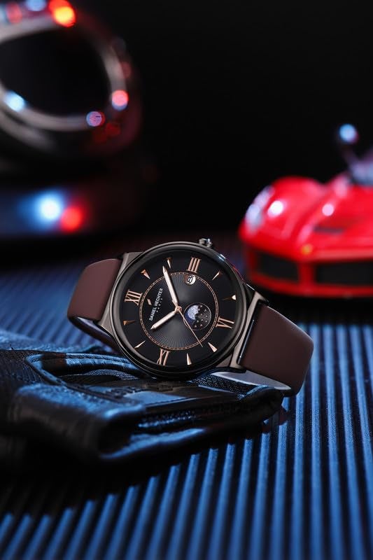 Daniel Hechter Paris Round Dial Watch for Men with Roman Indices, Stylish Silicone Strap, Water Resistant & Quartz Movement - Image 4