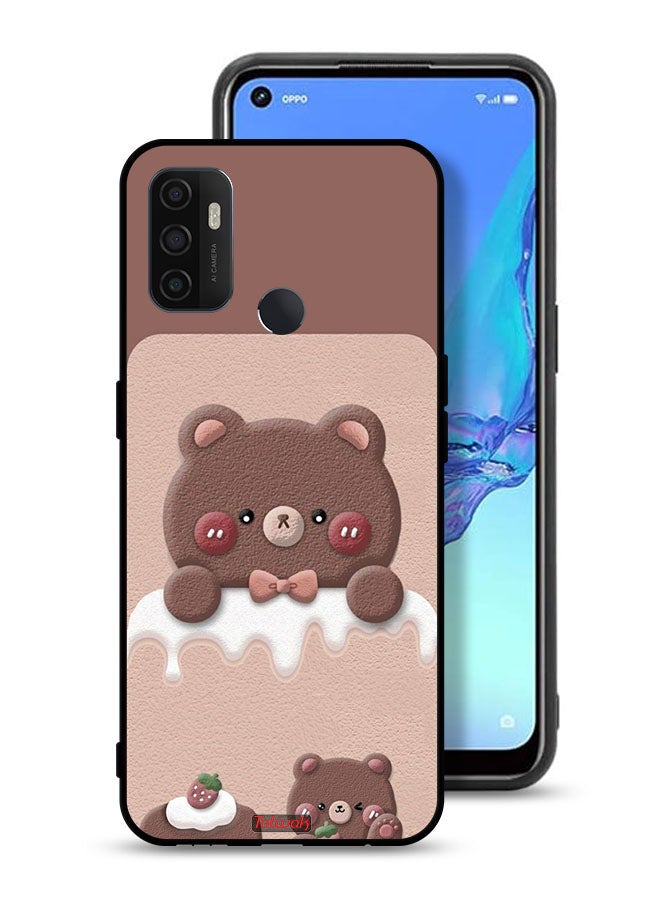 Tolwak Oppo A53 4G Protective Case Cover Bear Strawberry - Image 1