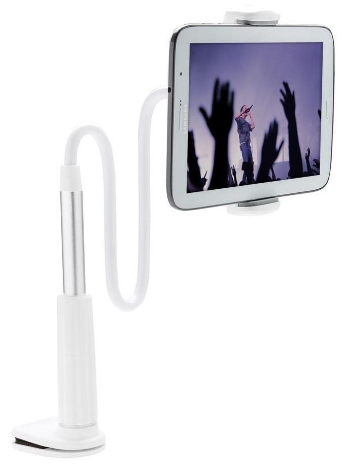 Yesido Tablet Holder, Tablet Stand : Flexible Arm Clip Tablet Mount Compatible with iPad Mini Pro Air, Switch, Galaxy Tabs, More 4.7-10.5" Devices - Gray - Image 1